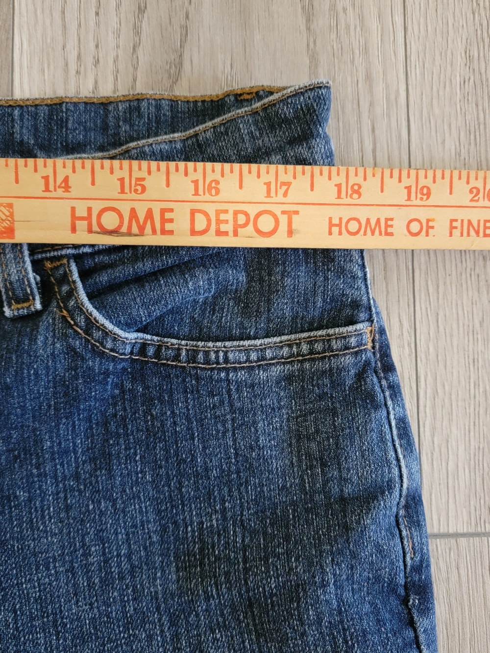 VTG GAP Long & Lean Stretch Jeans Midrise Womens 14R Bootcut Y2k Blue - Picture 4 of 8